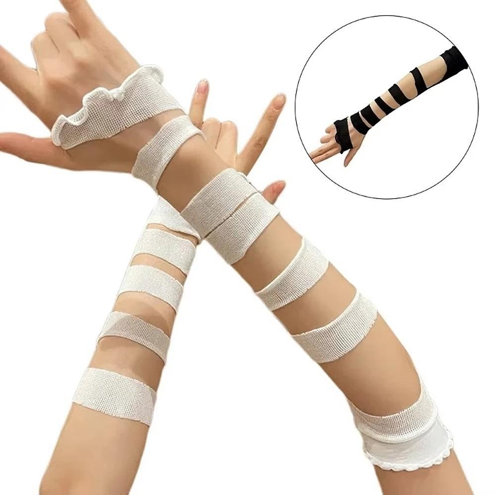Lolita Bandage Gloves Y2K Arm Sleeves Fashion Arm Cover Girl
