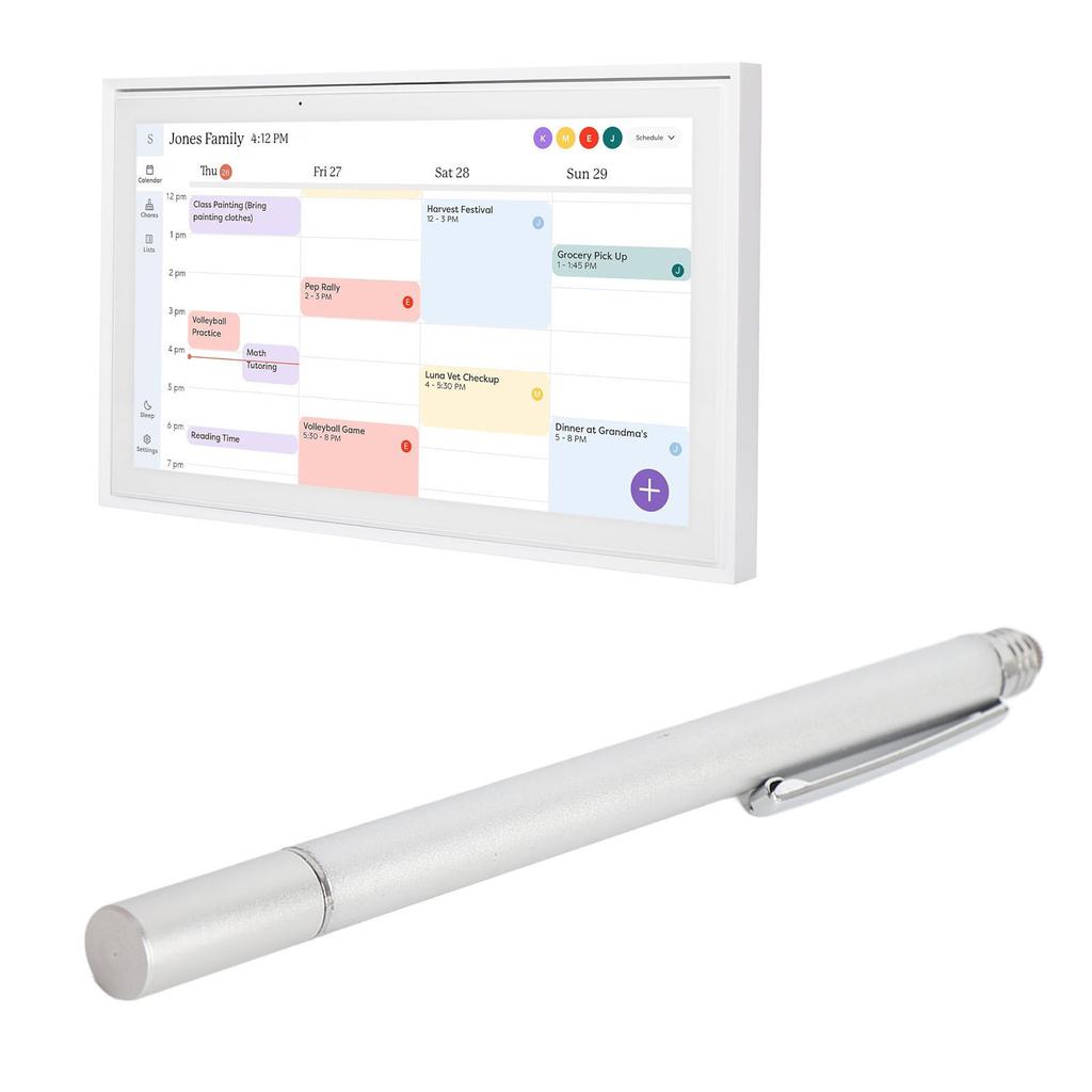 Calendar Pen High Sensitivity Professional Portable 2 In 1 Dual Tip Capacitive Touchscreen Pen