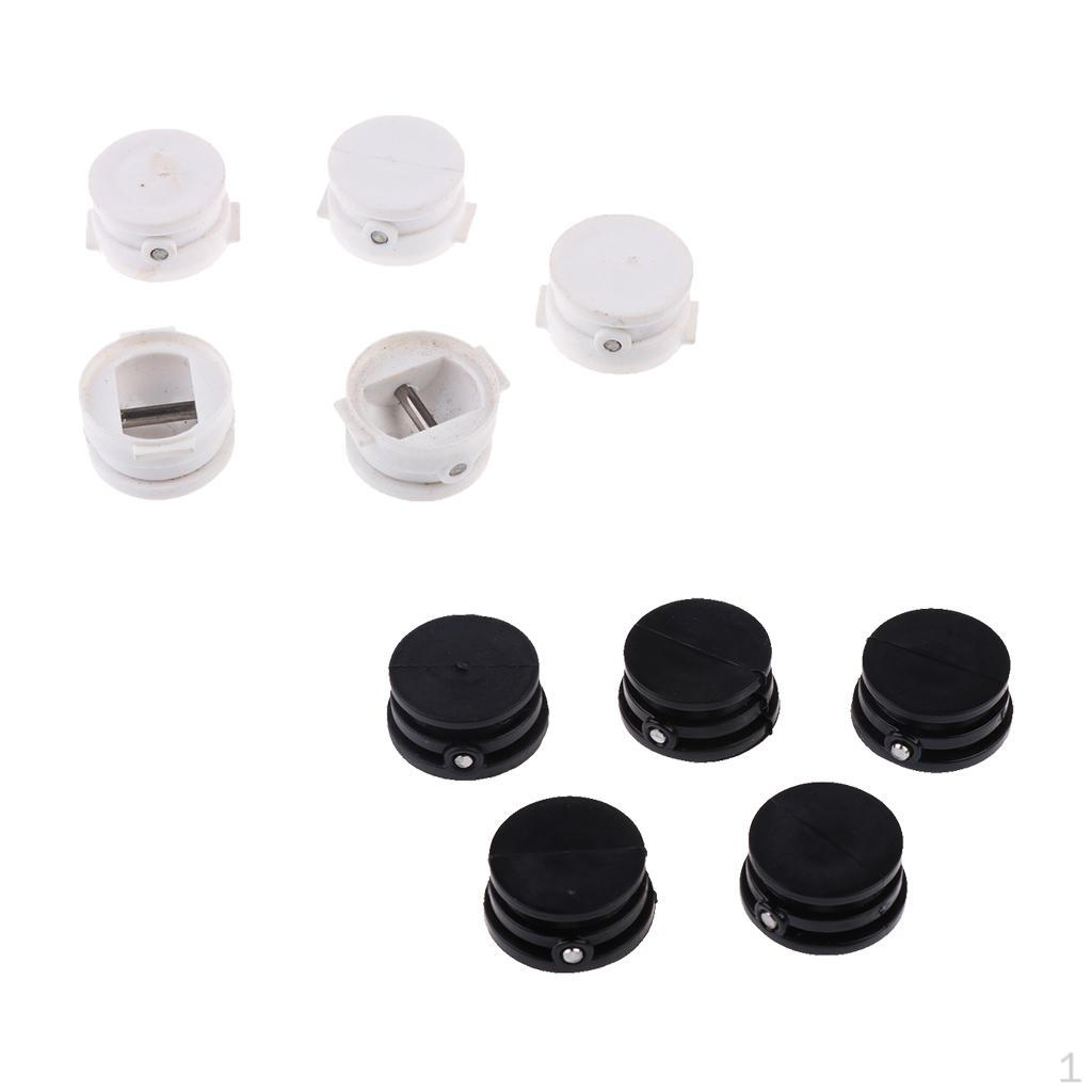 

10pcs Surfing Leash Plug Surfboard Cup Kayak Equipment 25mm Black and White