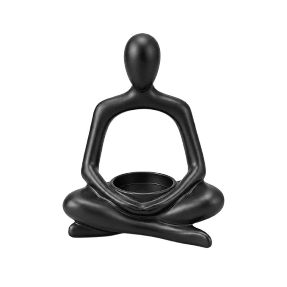 Zen Chinese Style Yoga Statue Incense Holder 3D Printed Sculpture Candle Holder  Living Room