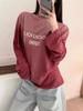 Unisex 2025 Tidig Höst Bokstavstryck Rund Hals Långärmad Lös Topp