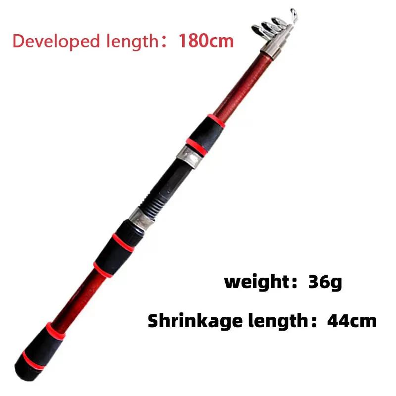 Fishing Pole Set Full Kits With Telescopic Fishing Rod And Spinning Reel Baits Hooks Travel Pole Set