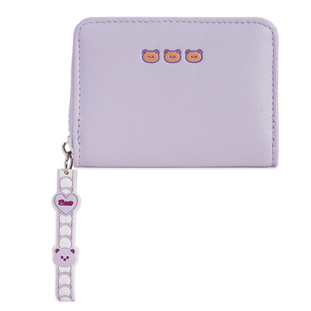 Dopamine Color Mini Women's Short Wallet Compact Cute Card Holder Money Clip Pocket For Student Cash Coin Storage Oragnizer