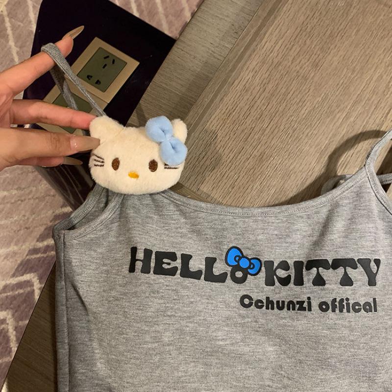 Amerikanisches Retro-Damen-Schlankheits-Süßes Buchstaben-Camisole