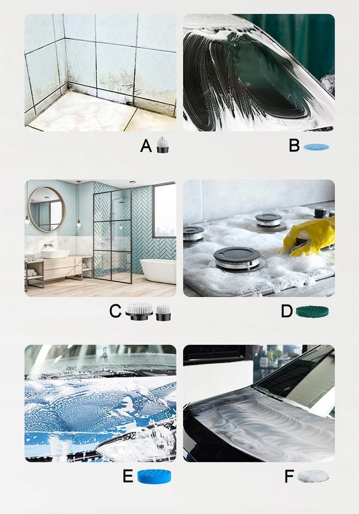 ELECTRIC ROTARY BRUSH FOR CLEANING TELESCOPIC 3000mAh