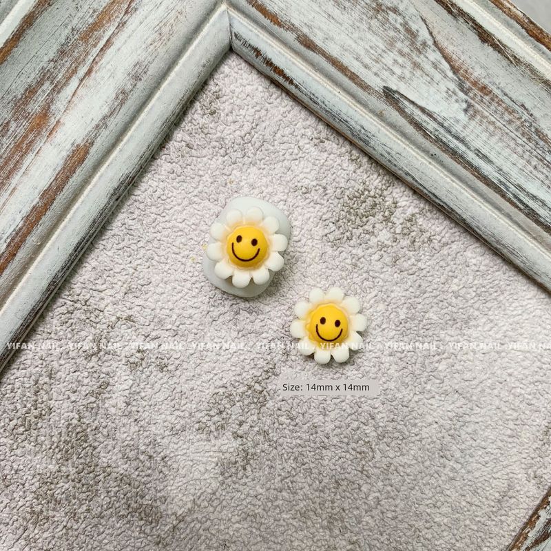 

J12m51 Candy Color Relief SUNFLOWER Nail Sticker M51. [2 multi-petal sunflowers]]