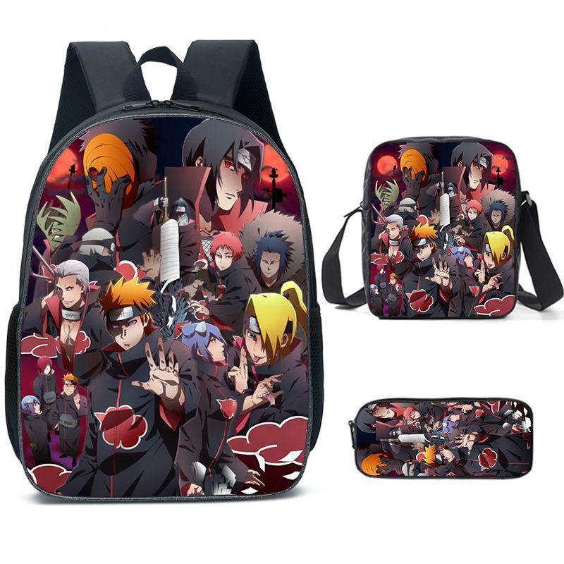 Naruto NARUTO Student School Bag 3D Digital Cartoon Printed School Bag Grade 3-6 Backpack