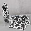Black White Cow Pattern Paper Napkins Straws Farm Cow Theme Disposable Tableware for Kids Birthday Baby Shower Party Decoration