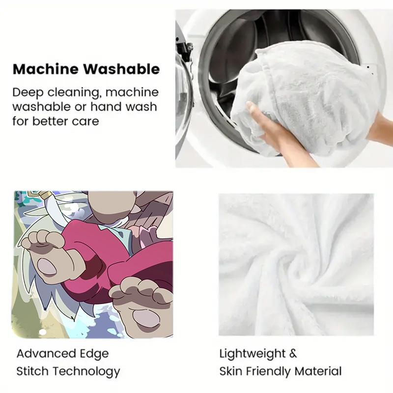 Nanachi 2D Flat Pattern Flannel Blanket High quality All Seasons Warmth and Comfort Perfect for Christmas Gifts.DMT0925407