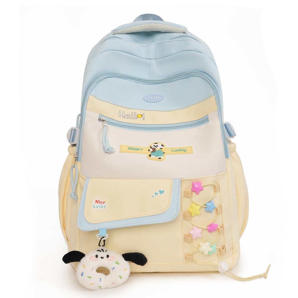 Schoolbag schoolbag ins niche junior high school girls and primary school students large capacity 1011 new high value cute contrasting backpack
