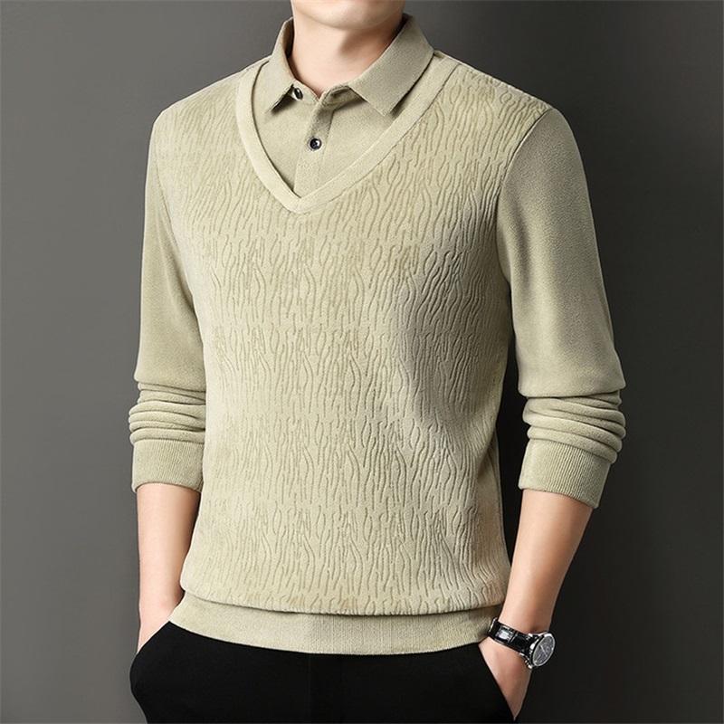 

Мужская модная теплая и плюшевая толстая мягкая базовая кофта XXXL хаки