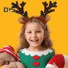 Weihnachten Rentier Geweih Stirnband Frauen Rehkitz Horn Haar Hoop Party Kostüm Ohren Plüsch Material Flexible Fit Kopfbedeckung