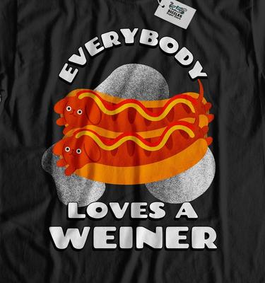 Everybody Loves A Weiner! Unisex Funny Hot Dog T-Shirt Sausage Dogs Gifts