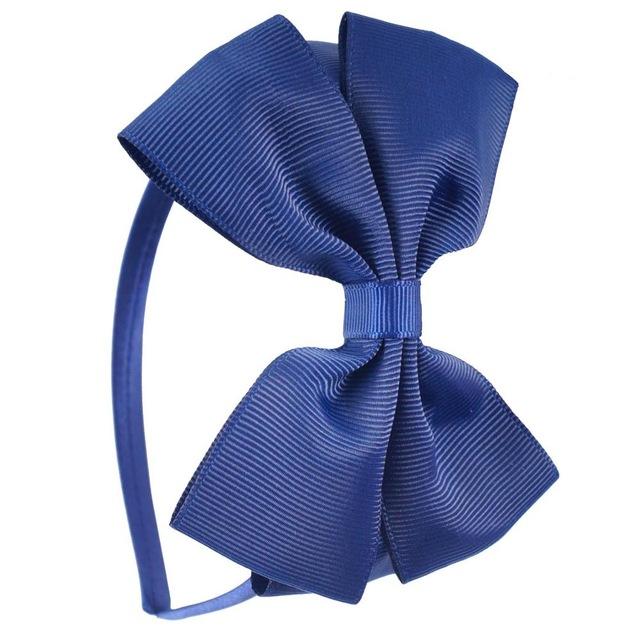 20 Solid Color Bows Hairbands Wide Large Bownot Ribbon Hair Hoop Bands For Baby Girls Kids Children's Hair Accessories Hairbands