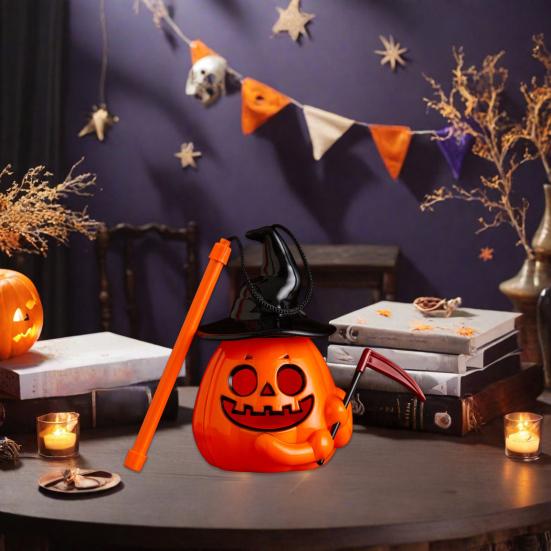 Halloween Pumpkin Lantern LED Lighted Pumpkin Light Decoration Portable Handheld Night Lamp for Halloween Party Decoration