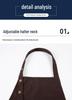 2025 Plus-Size Unisex Waterproof Barista Apron - Custom Print Canvas for Catering