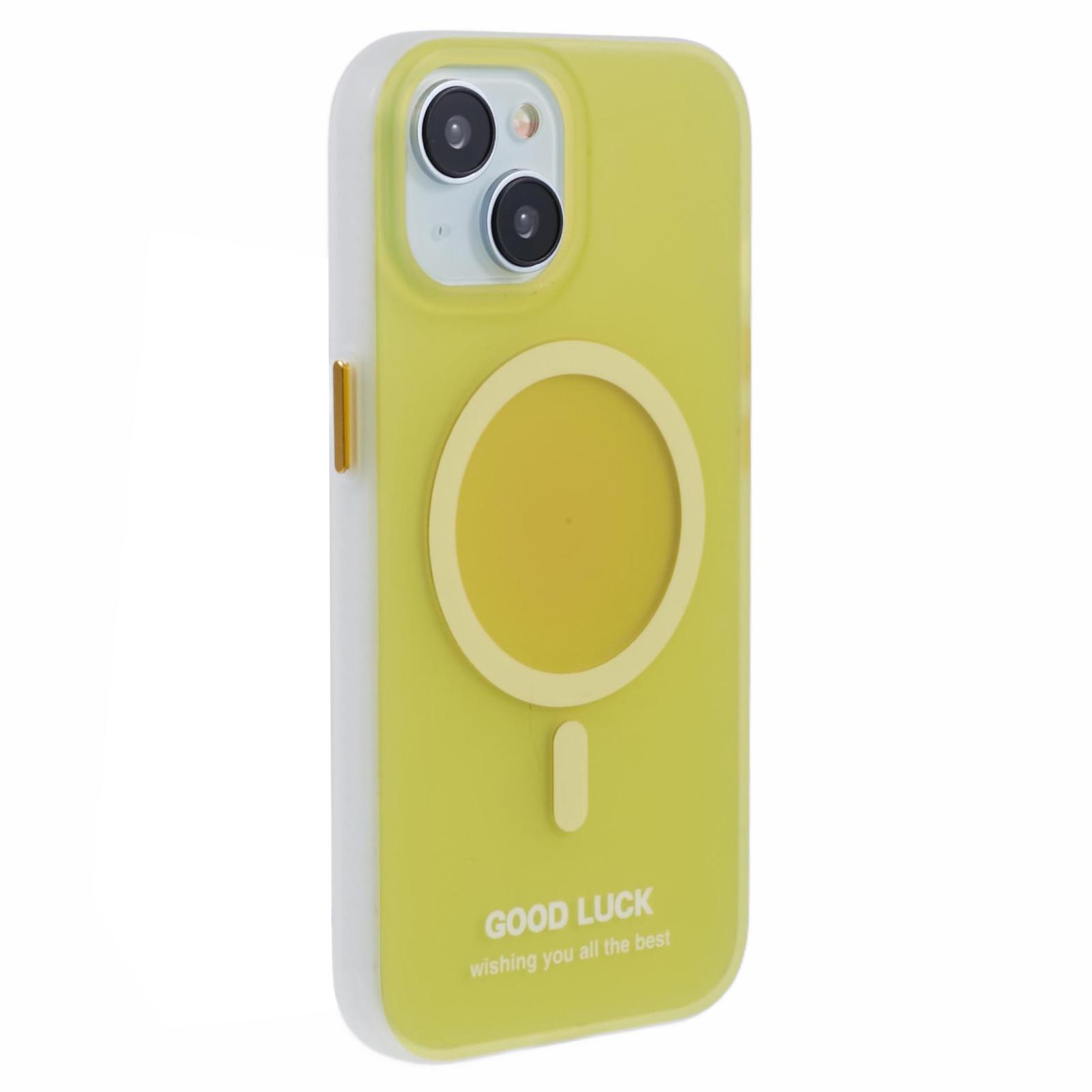 

Серия PP для iPhone 14 Магнитный чехол Акрил+ТПУ Ударопрочная накладка на телефон Translucent Yellow