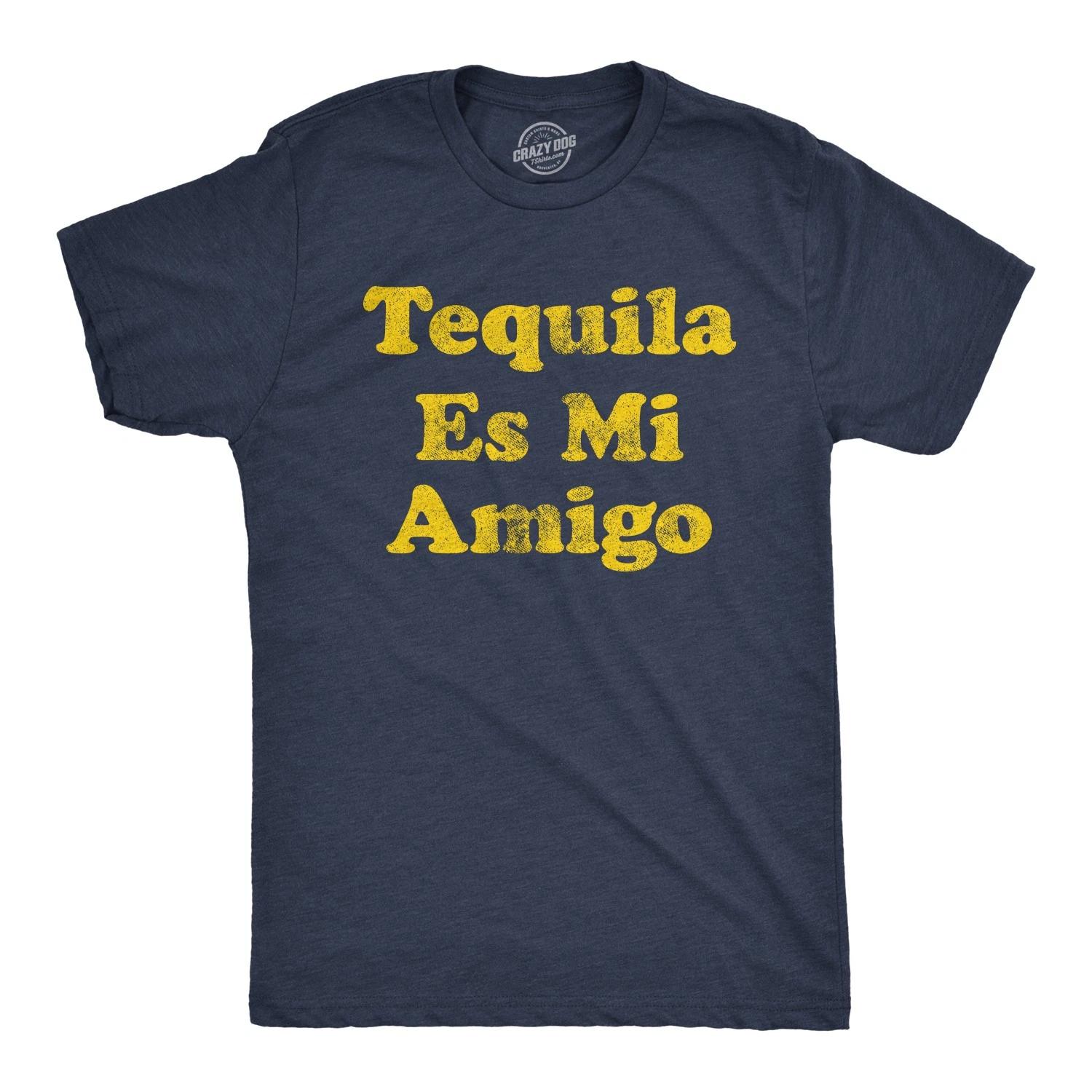 Mens Tequila Es Mi Amigo T Shirt Funny Drinking Friend Humor Tee XS