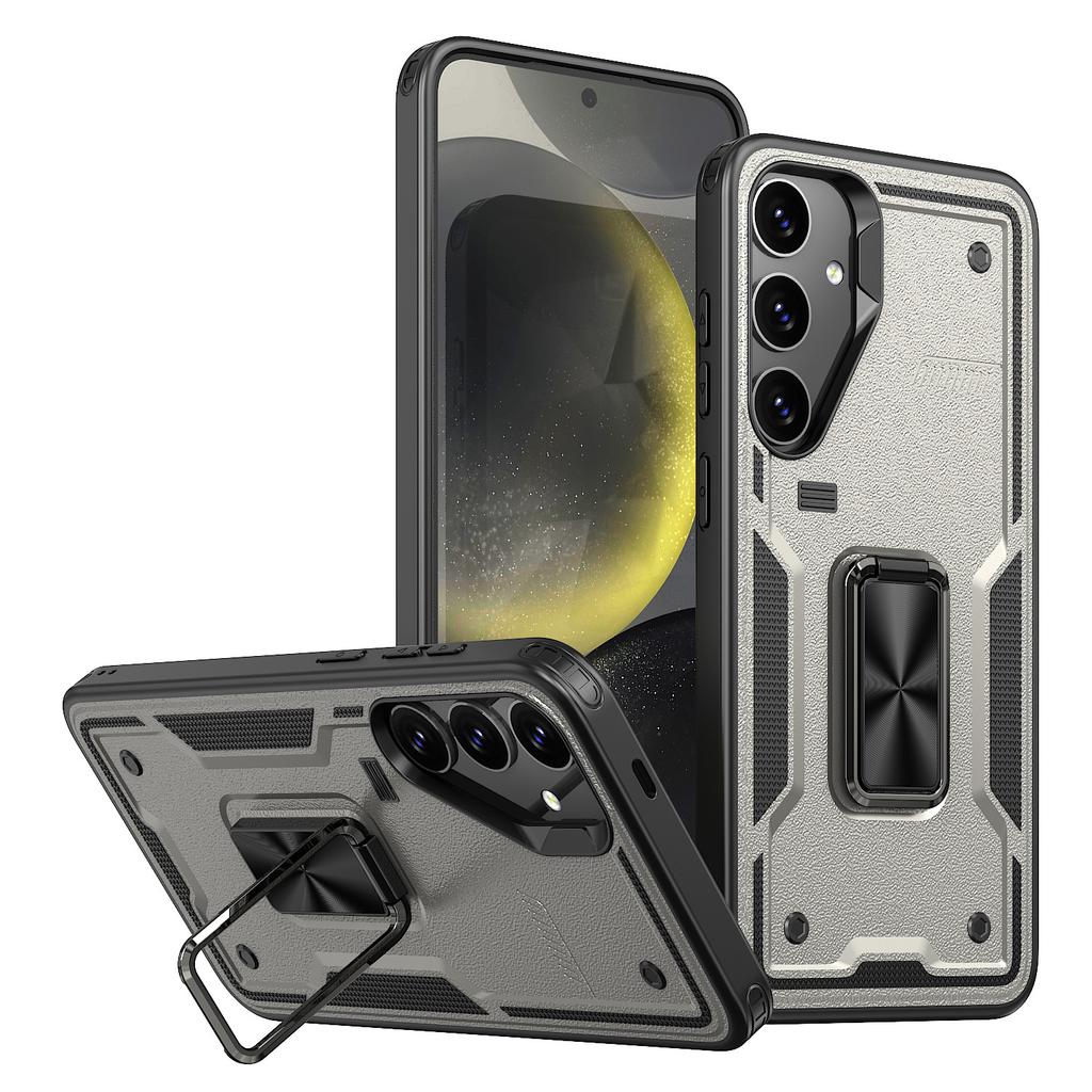 For Samsung Galaxy S24 FE Case Ring Kickstand Anti-Drop PC+TPU Phone Cover
