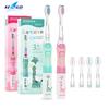 Seago Sonic Kids Electric Toothbrush Battery Waterproof Smart Timer Led Light Color Toothbrush Soft Bristle Head Baby Mouth