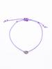 Harang Hr 292B_Cube Pendant Fabric Bracelet (Purple)
