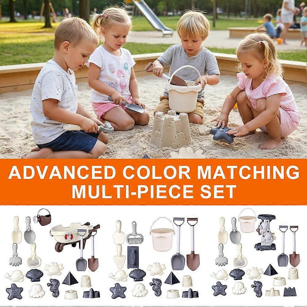 17-19PCS Kids Beach Sand Toy Set Outdoor Play with Bucket Shovel Rake for Toddlers