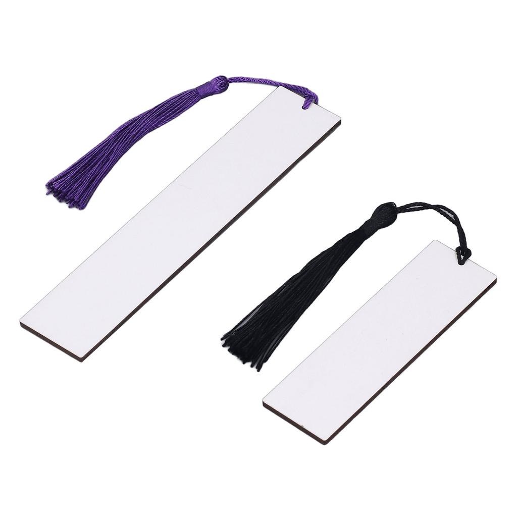 60 Pcs Sublimation Blanks Bookmark Double Sided Sublimation Blanks Products with Colorful Tassels