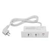 Recessed Socket 2 Outlets with PD20W USB C USB A Port Embedded Furniture Power Strip 1.5m Cord