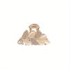 Exquisite Cat's Eye Stone Leaf-Shaped Small Hair Claw Clip for Back-of-Head Updo, Elegant Half-Up Hairstyle Hairpin, High-End Hair Accessory