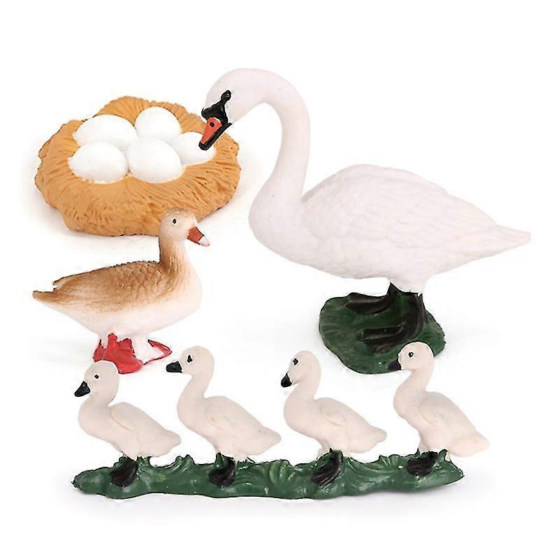 4 PCS Goose Farm Animal Life Cycle Model Simulation Animal Growth Cycle Figure Figurine Set Kid Toy