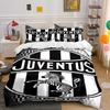 Juventus Black and White Zebra Logo Bedding Set (1 Duvet Cover, 2 Pillowcases, Duvet Not Included) Sofas