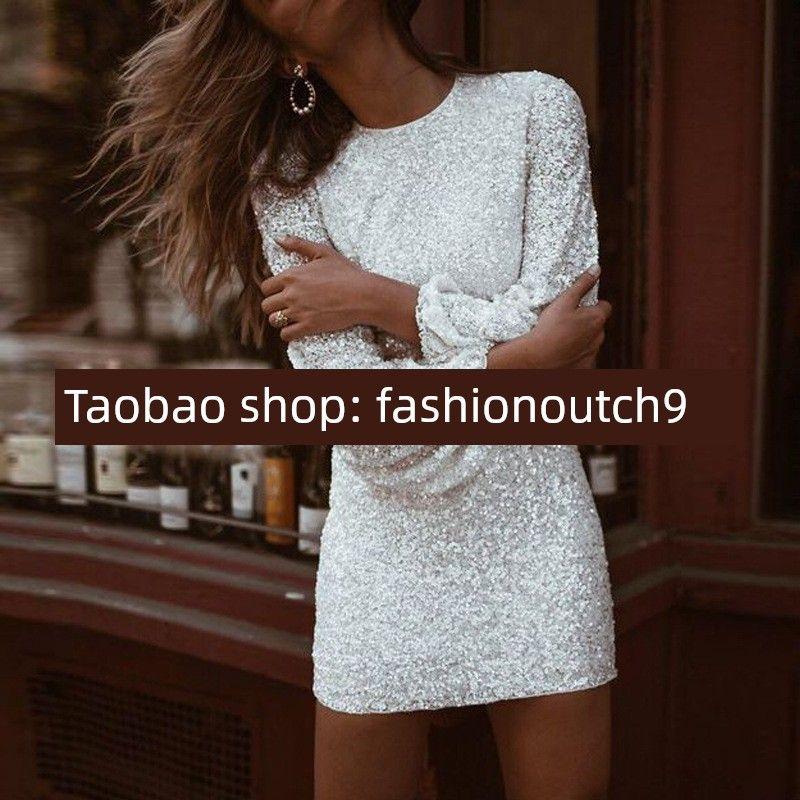 

2023 Women s Dress round Neck Slim Pencil Dress White M