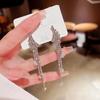 925 Silver Needle Tassel Pearl Earrings: High-End Celebrity Design for Women