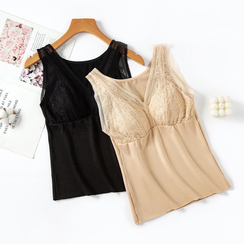 Damska kamizelka z poduszkami na biust z jedwabnej wstążki morwowej, plus aksamit, ciepła, gruba, jesień/zima 4354