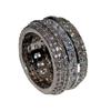 Daixi Women's Square Zircon Sparkling Ring - European & American Style