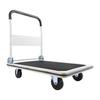Foldable Push Cart Dolly, 299.37 Kg Capacity, Folding Platform Truck with Swivel Wheels, Moving Platform Hand Truck Flatbed Cart, Space Saving Push