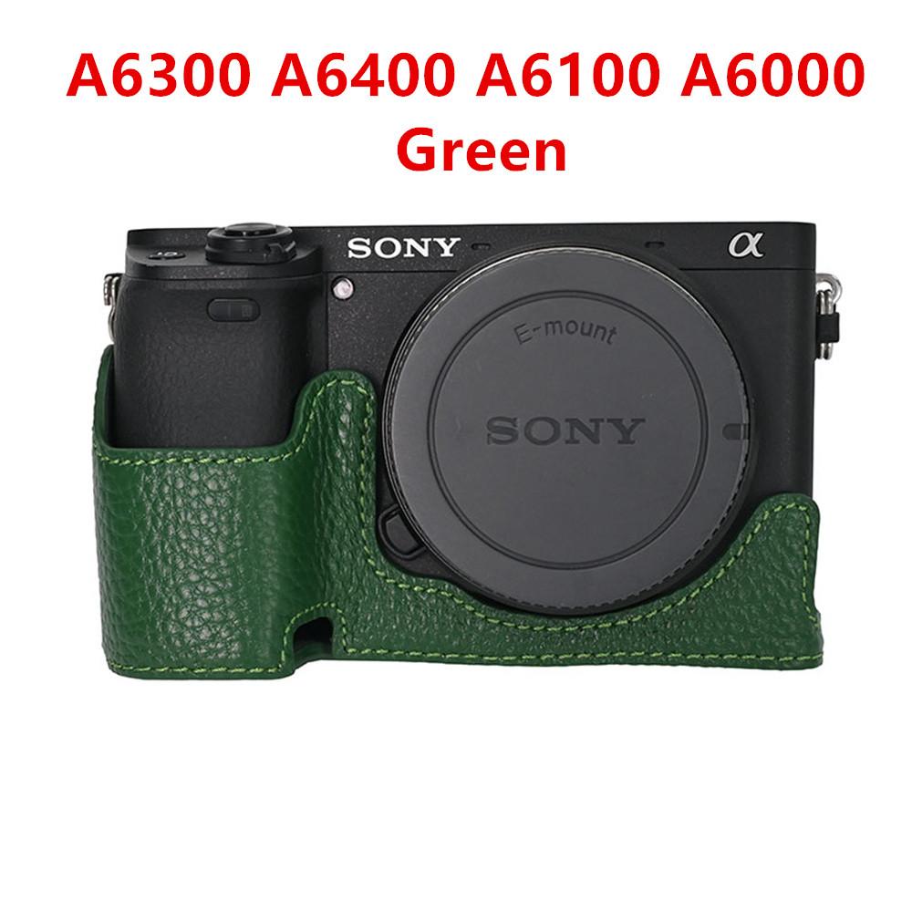 Echtes Leder Halbhülle für Sony A6400 A6300 A6000 A6100 A6700 ZVE10II ZVE10M2 Kamera Batterieöffnung Bodenkörperabdeckung