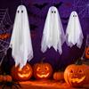 3Pcs/Set Halloween Decorations Hanging Ghost Decor with Light Remote Control Indoor/Outdoor Halloween Ornaments for Yard Tree Garden