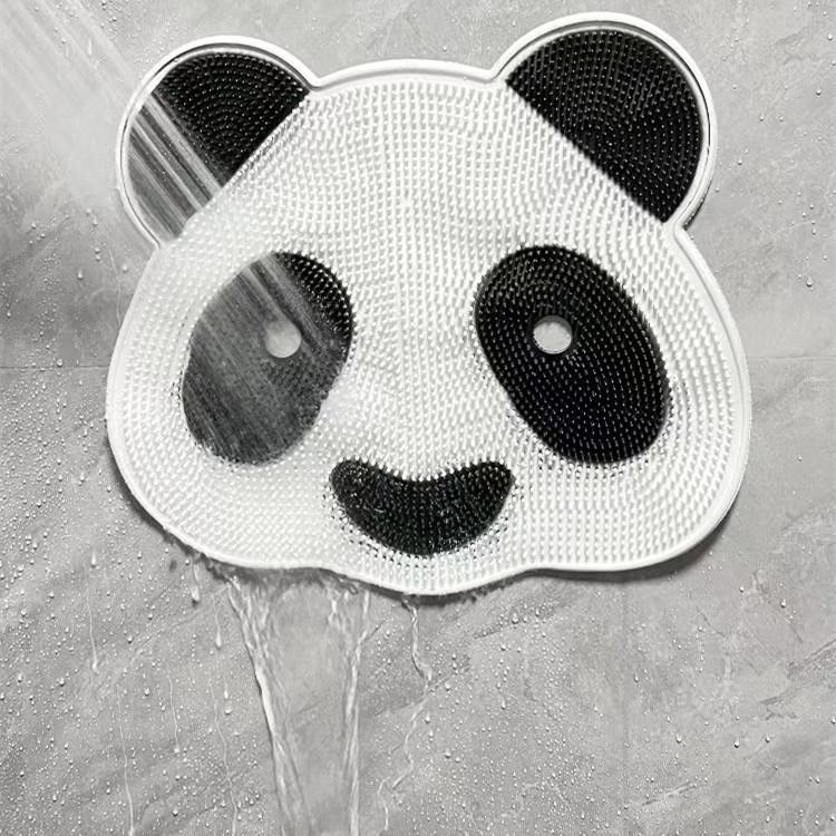 Cuscinetto massaggiante in silicone Panda Bagno antiscivolo Bagno schiena Sfregamento Strumento divino Lavaggio dei piedi Pelle morta Cuscinetto per pavimento della doccia