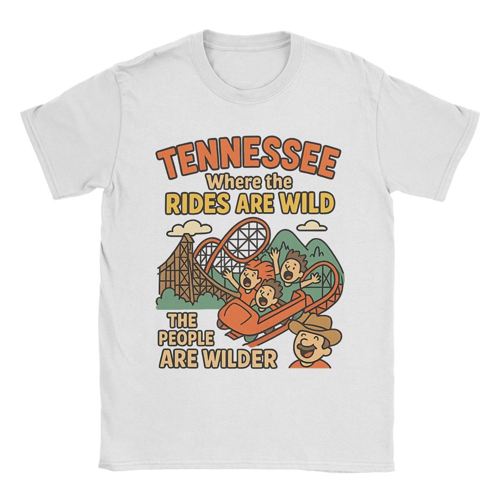 Tennessee TN Achterbahn Herren T-Shirts Einzigartiges T-Shirt Kurzarm Rundhals T-Shirt Reine Baumwolle Geschenkidee Kleidung