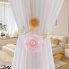 Modern Flower Curtain Straps Adjustable Metal Curtain Buckle Handmade Curtain Tieback