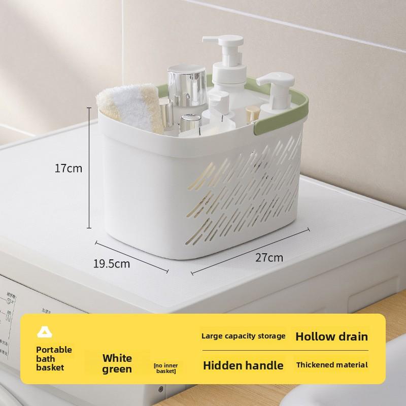 Hand-held Bath Basket Storage Basket, Bathroom Hand-held Bath Basket Dry and Wet Separation Storage Basket, Bathroom Bath Basket