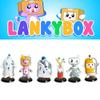 Lankybox Cat Toy Pvc Figurines Set Of 6 In Opp Bag