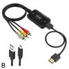 AV Video Converter 1080P RCA AV To VGA Converter AV Adapter with 3.5mm Audio Cable Converter for TV Box PC Computer Accessories