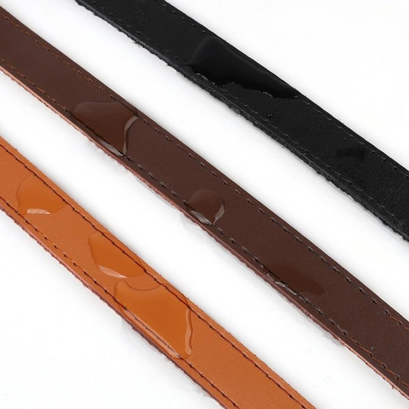 Leather Strap Strips Leather Belt Wrap Single Sided Flat Cord for DIY Crafts Projects Clothing Jewelry Wrapping Making