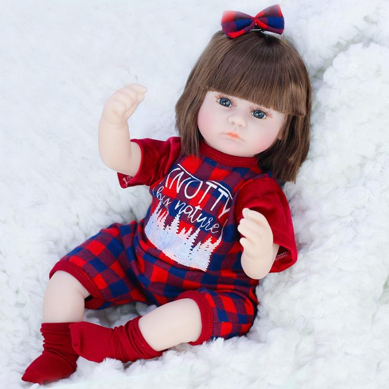 Vivid 42cm Newborn Reborn Baby Doll With Realistic Features And Soft Silicone Body