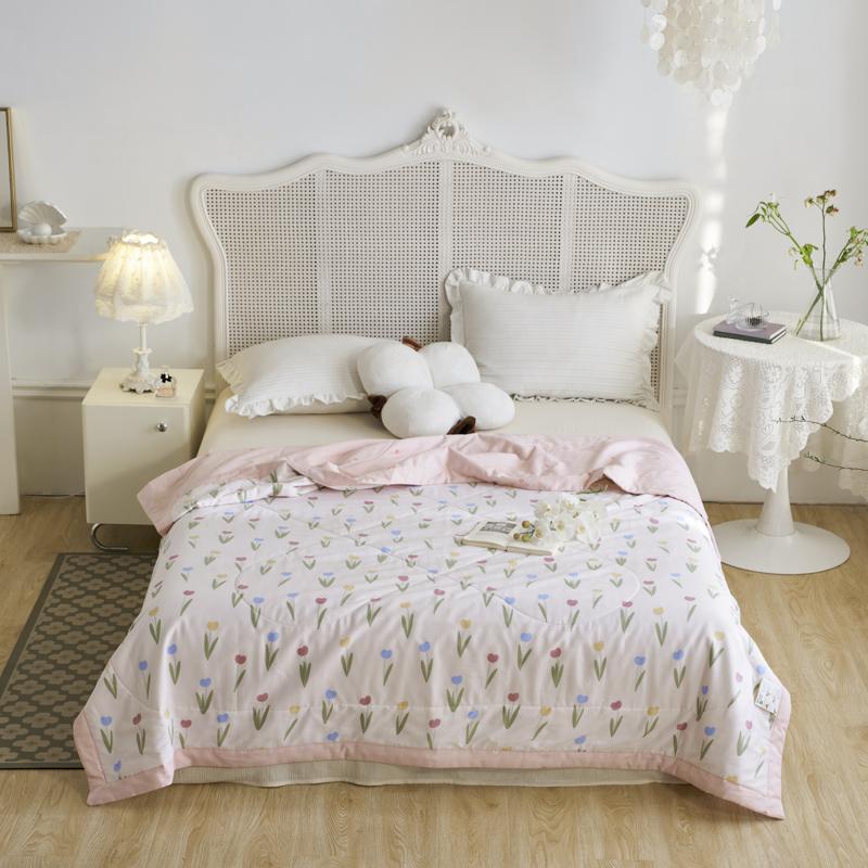 Lion Crocodile Summer Quilt 100% Cotton Kawaii Cartoon Animal Pattern Skin-friendly Air Conditioner Quilted Quilt for Boys Girls