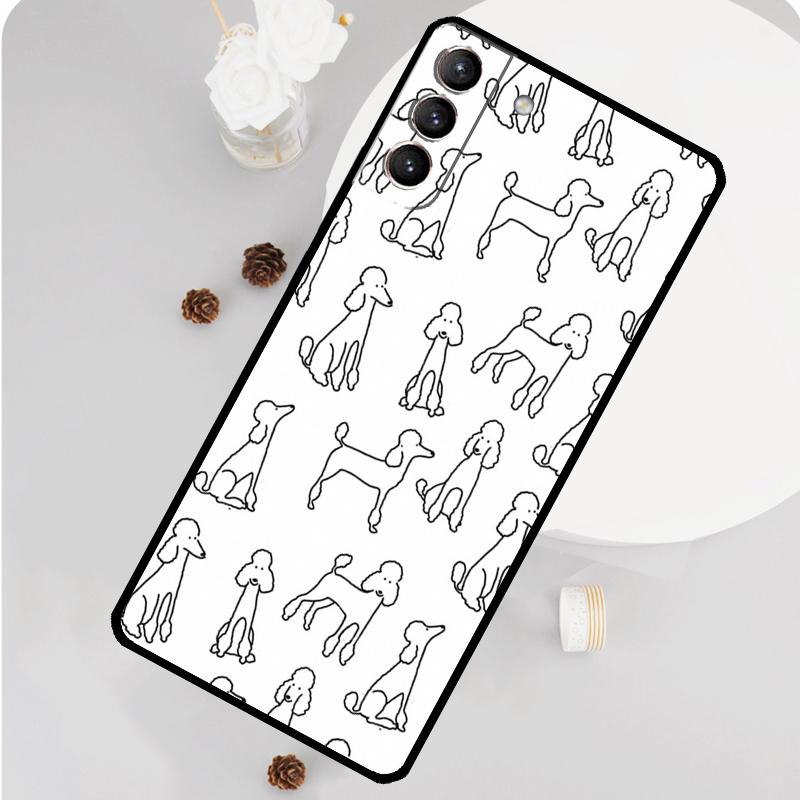 

Poodle Dog Cartoon Phone Case For Samsung Galaxy S25 S26 Ultra S20 S21 S22 S23 S24 Plus S10 S25 FE Funda Cover Galaxy S22Ultra