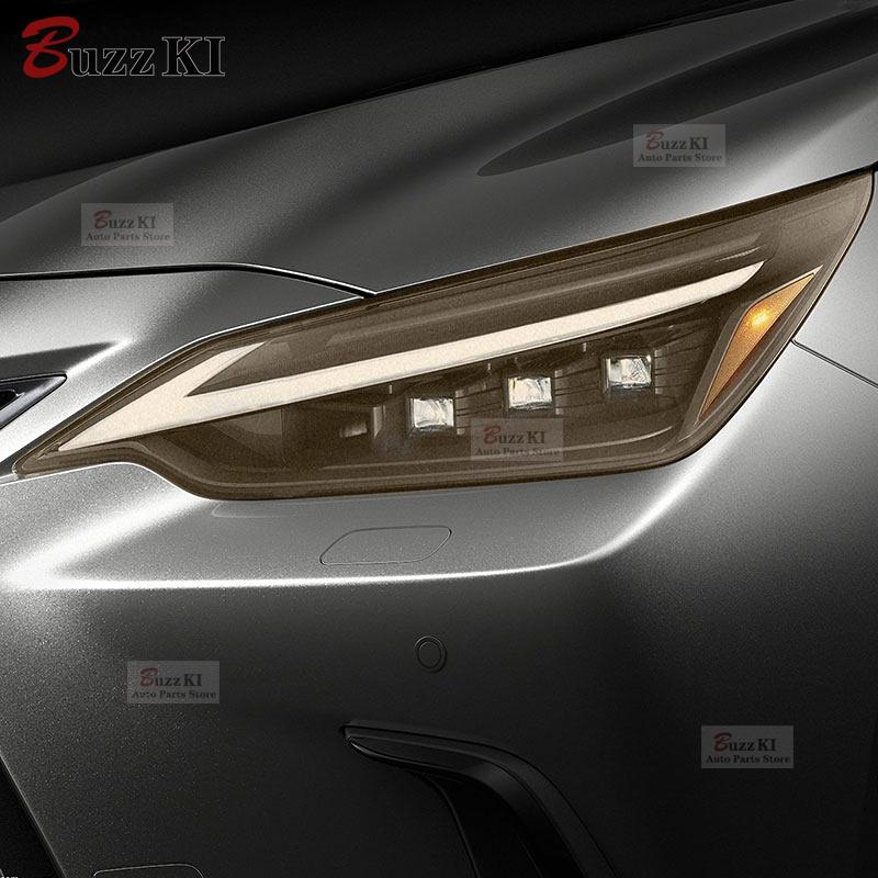 For Lexus NX  350h 450h 250 Accessories 2 Pcs Car Headlight Protective Film Front Light Transparent Smoke Black TPU Sticker