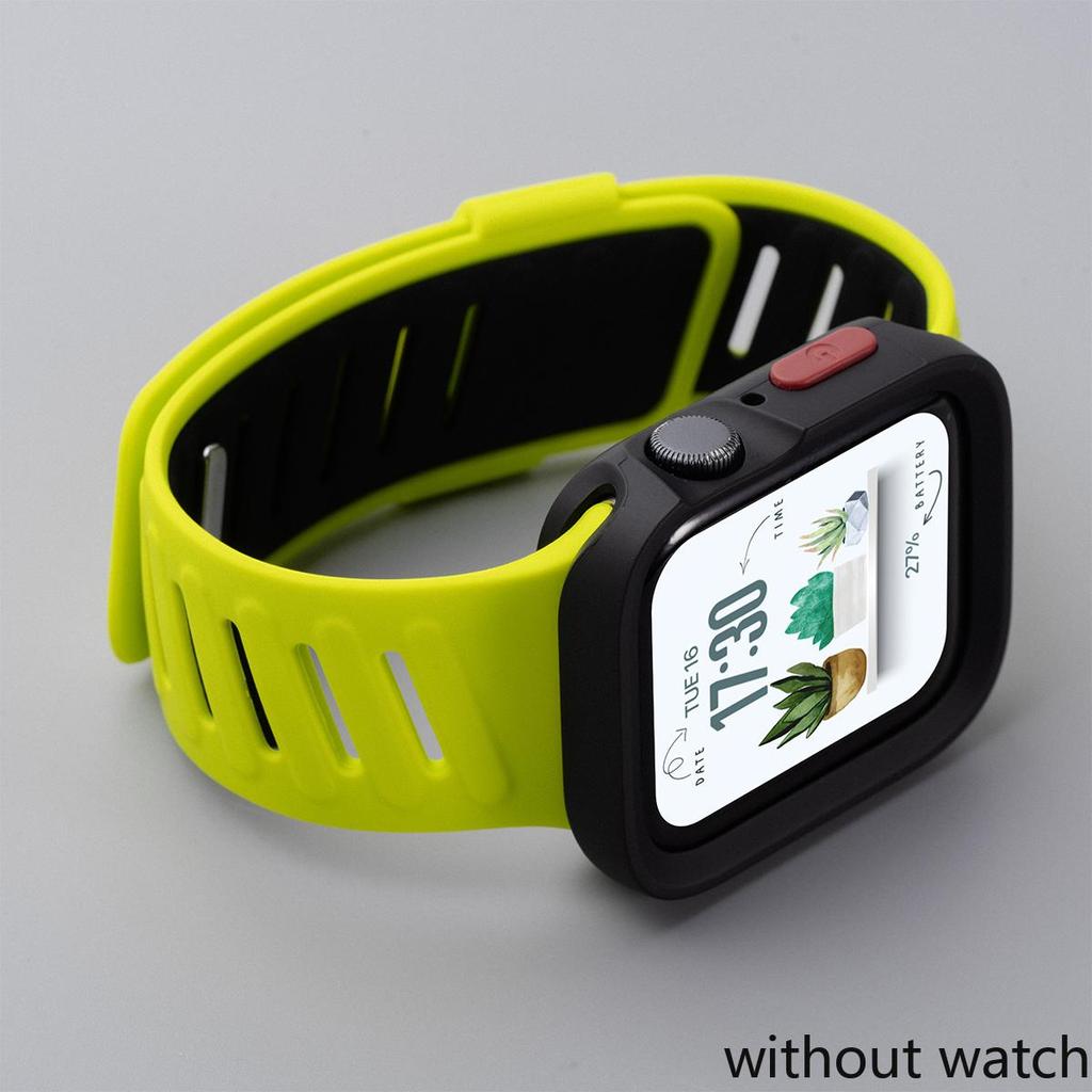 

Двухцветный силиконовый дышащий ремешок + ТПУ чехол для Apple Watch Ultra 3 49MM S11 10 42мм 46мм 44мм 40мм 45мм 41мм для iWatch 987654 46mm-Sereis 11 10